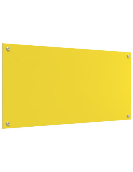 Schienale da cucina  Giallo 100x50x0,6 cm in vetro temperato