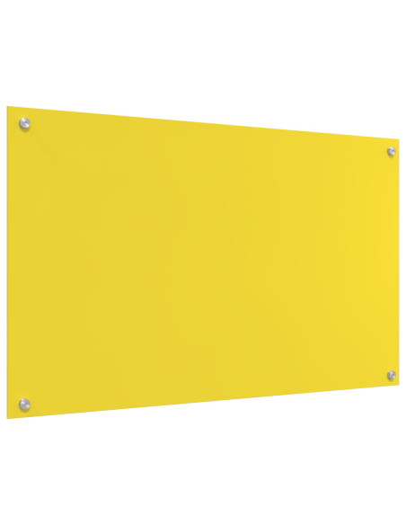 Schienale Cucina Giallo 100x60x0,6 cm in Vetro Temperato di