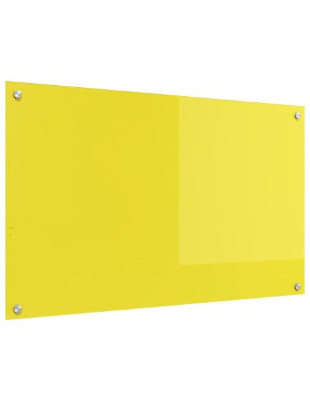 Schienale Cucina Giallo 100x60x0,6 cm in Vetro Temperato di