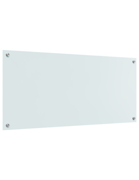Schienale Cucina Bianco 110x50x0,6 cm in Vetro Temperato -