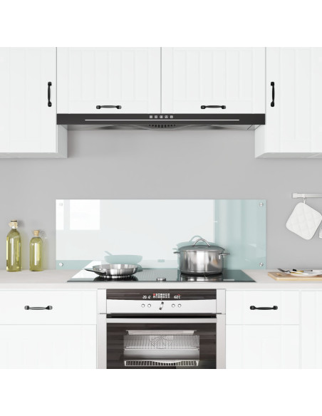 Schienale da Cucina Bianco 120x40x0,6 cm in Vetro Temperato