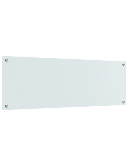 Schienale da Cucina Bianco 120x40x0,6 cm in Vetro Temperato