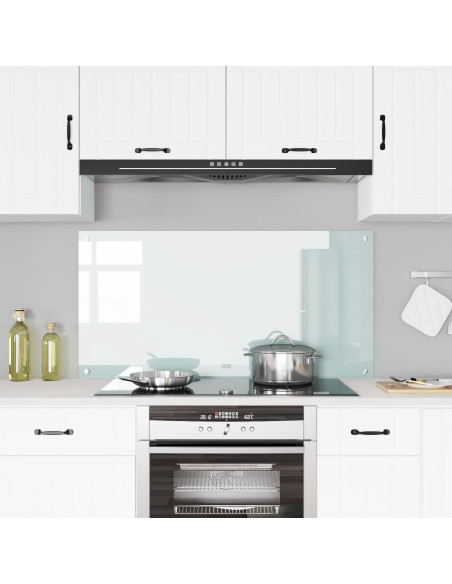 Schienale Cucina Bianco 120x60x0,6 cm in Vetro Temperato