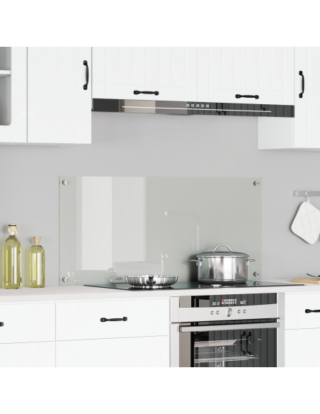 Schienale da cucina Trasparente 110x50x0,6 cm in Vetro Temperato