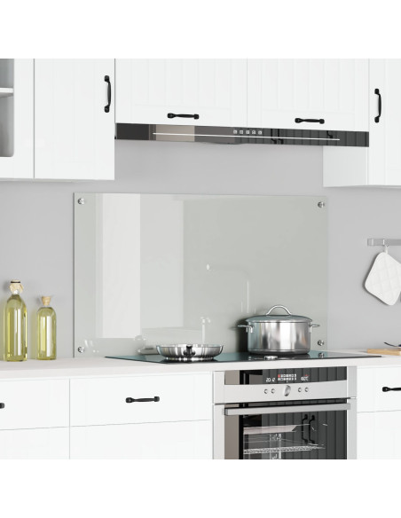 Schienale Cucina Trasparente 120x60x0,6 cm in Vetro Temperato