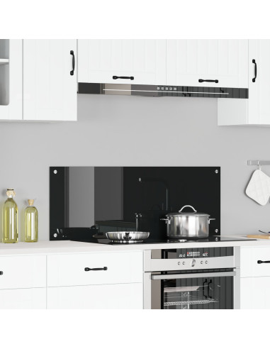 Rivestimento da Cucina Nero 110 x 40 cm vetro temperato