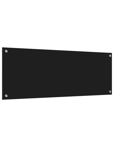 Schienale da Cucina  Nero 110x40x0,6 cm in Vetro Temperato