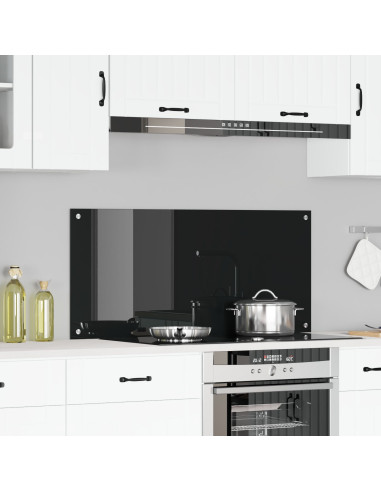 Rivestimento da Cucina Nero 110 x 50 cm vetro temperato