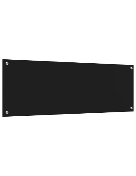 Piano Cucina  Nero 120x40x0,6 cm in Vetro Temperato