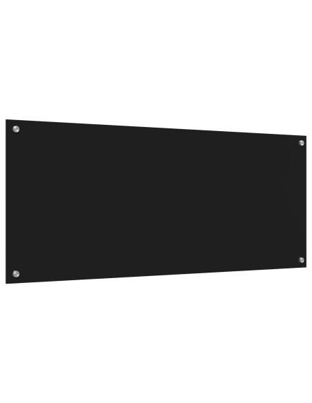 Retro cucina Nera 120x50x0.6 cm Vetro temperato
