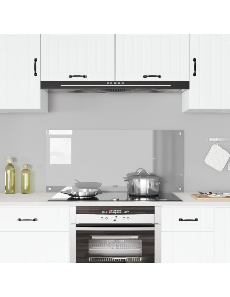 Fascia cucina  Grigio chiaro 110x50x0,6 cm in vetro temperato
