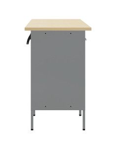 Mobile da lavoro 3 pcs Nero e Grigio 150 x 55 x 85 cm