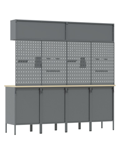 Set di mobili da lavoro con archiviazione 10 pcs Rosso