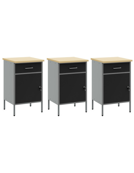 Set da lavoro  7 pezzi in acciaio nero