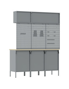 Set di mobili da lavoro con cassetto 8 pcs Rosso 2