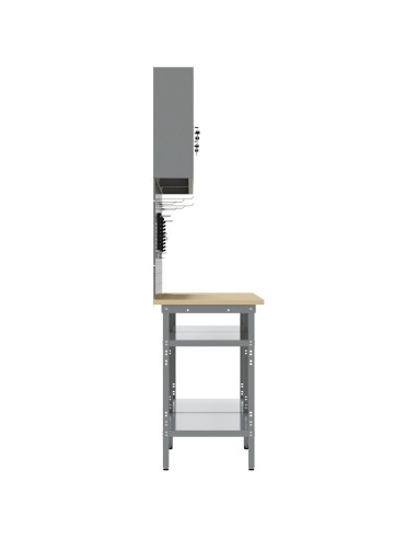 Set banco da lavoro con lo scaffale 8 pcs Rosso e Grigio