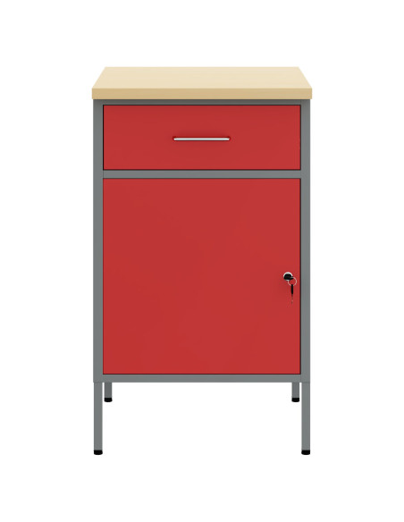 Armadio da lavoro  Rosso 50x55x84 cm Acciaio