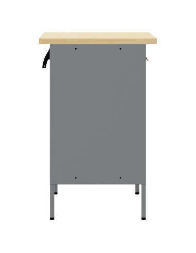 Banco da lavoro con cassetto Rosso e Grigio 50 x 55 x 85 cm