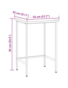 Tavolo angolare Grigio 55 x 55 x 85 cm 2