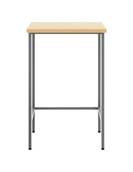 Tavolo da Lavoro Grigio 55x55x85 cm in Acciaio e Legno Ingegnerizzato