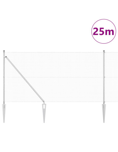 Palo della recinzione Argento