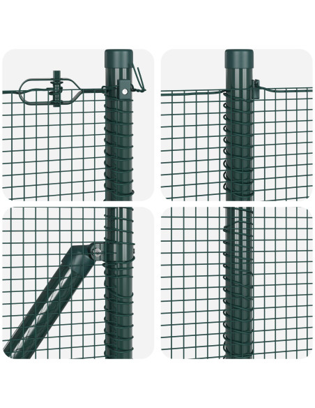 Recinzione in rete saldata  con 13 pali Verde 0.5x25 m Acciaio
