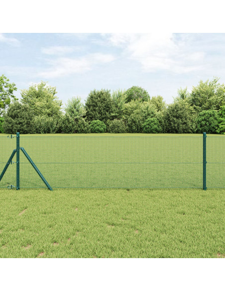 Recinzione in rete saldata  con 13 pali Verde 0.5x25 m Acciaio