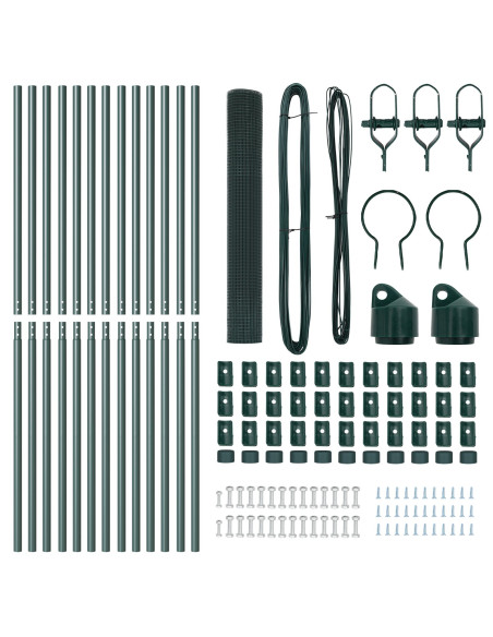 Palo della recinzione Verde 25 x 1 m (rete 16 x 16 mm) Acciaio
