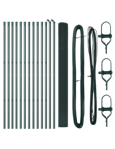 Palo della recinzione Verde 25 x 1,5 m (19 x 19 mm rete)