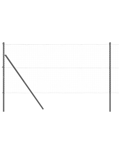 posta della recinzione  26 pezzetti Grigio Ø32 mm 210 cm Acciaio zincato