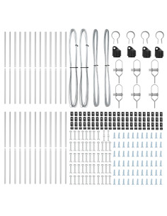 Palo della recinzione 26 pcs Grigio 3,2 x 3,2 x 150 cm 2