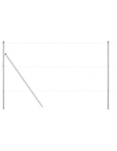 Palo della recinzione 26 pcs Grigio 3,2 x 3,2 x 170 cm