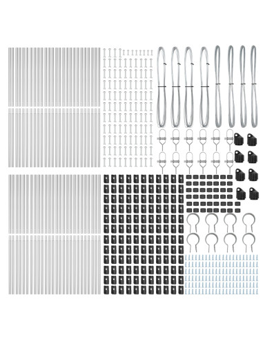Palo della recinzione 52 pcs Grigio 3,2 x 3,2 x 170 cm
