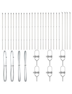 Palo della recinzione 26 pcs Grigio 3,2 x 3,2 x 200 cm 2