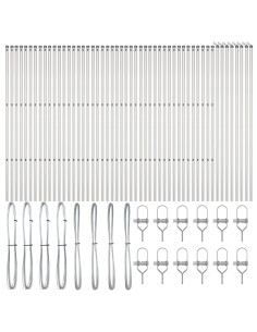 Palo della recinzione 52 pcs Grigio 3,2 x 3,2 x 200 cm 2
