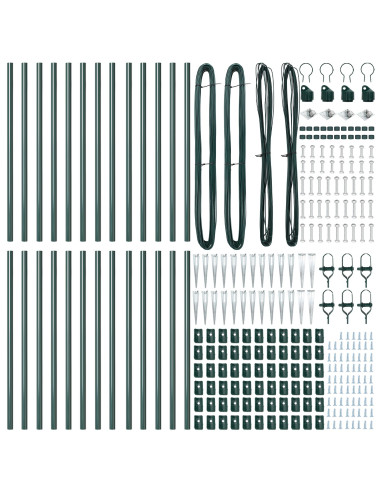 Palo della recinzione 26 pcs Grigio 3,2 x 3,2 x 105 cm