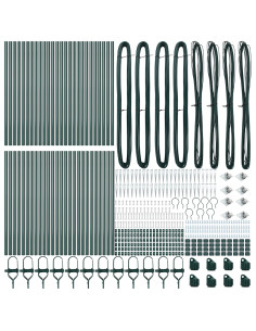 Palo della recinzione 52 pcs Grigio 3,2 x 3,2 x 105 cm 2