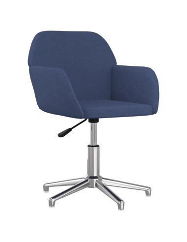 Sedia da Ufficio Girevole Blu in Tessuto