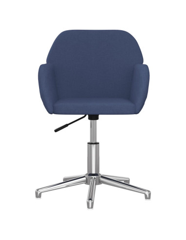 Sedia da Ufficio Girevole Blu in Tessuto
