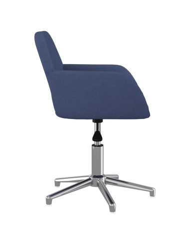 Sedia da Ufficio Girevole Blu in Tessuto