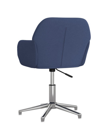 Sedia da Ufficio Girevole Blu in Tessuto