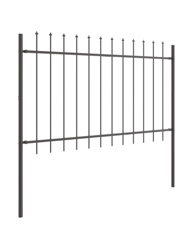 Recinzione per Giardino 7 pcs Grigio 11,9 x 1,2 m