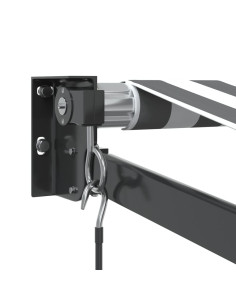 Tenda Retrattile Antracite e Bianca 4,5x3 m Tessuto e Alluminio