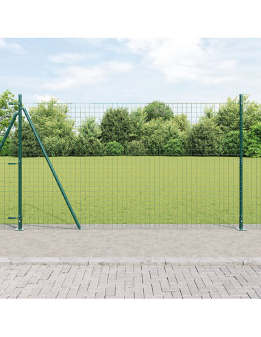 Palo per recinzione con base in cemento 26 pz Verde