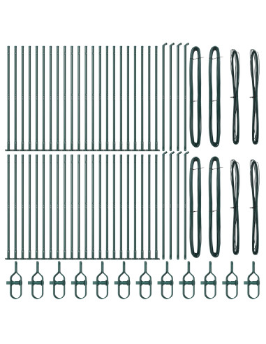 Palo della recinzione 52 pcs Grigio 3,2 x 3,2 x 160 cm