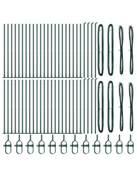 Palo della recinzione 52 pcs Grigio 3,2 x 3,2 x 160 cm