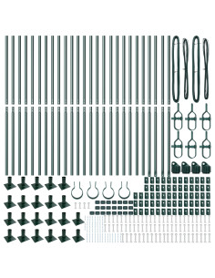 Palo della recinzione 26 pcs Grigio 3,2 x 3,2 x 170 cm 2