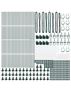 Palo della recinzione 52 pcs Grigio 3,2 x 3,2 x 170 cm 2