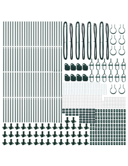 Palo della recinzione 52 pcs Grigio 3,2 x 3,2 x 170 cm