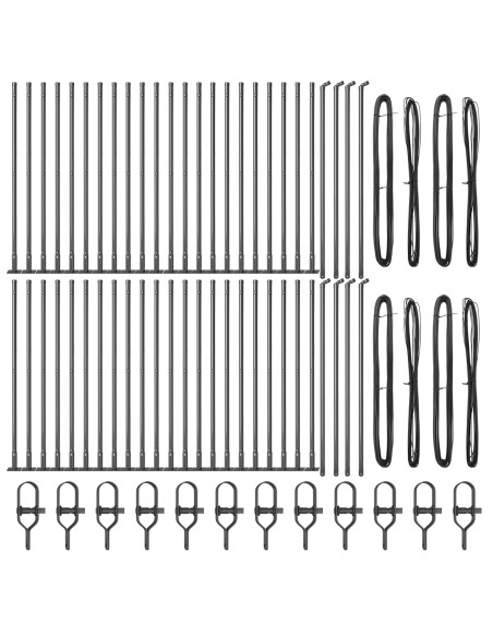 Palo della recinzione 52 pcs Grigio 3,2 x 3,2 x 50 cm